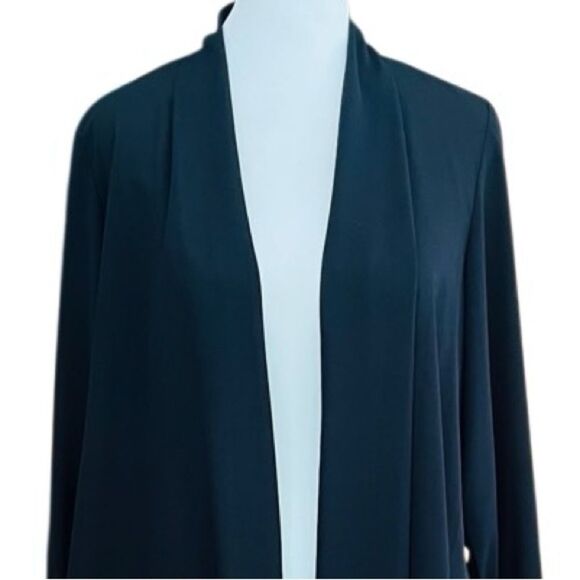 Revolve Three Eighty Two black long ruffle sleeved open style top size Medium. - Picture 2 of 8